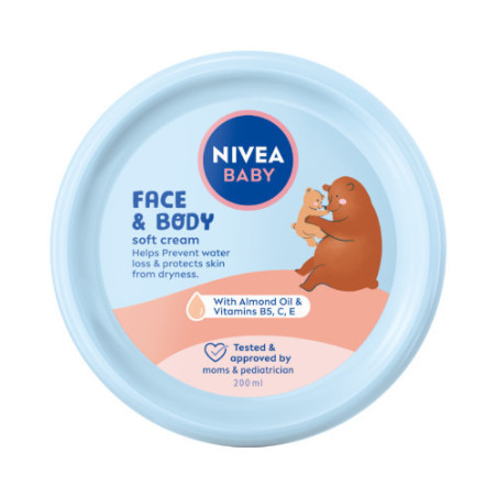 NIVEA BABY 80529 Veido ir kūno priežiūros kremas 200 ml