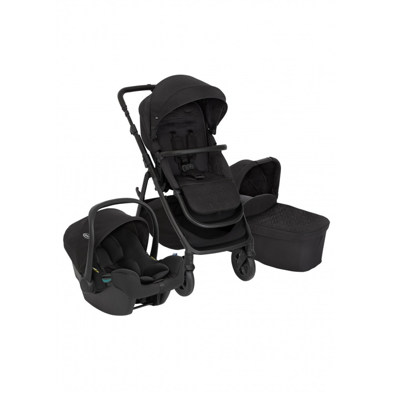 GRACO Vaikiškas vežimėlis NEAR2ME DLX TRIO MIDNIGHT 3-in-1 rinkinys